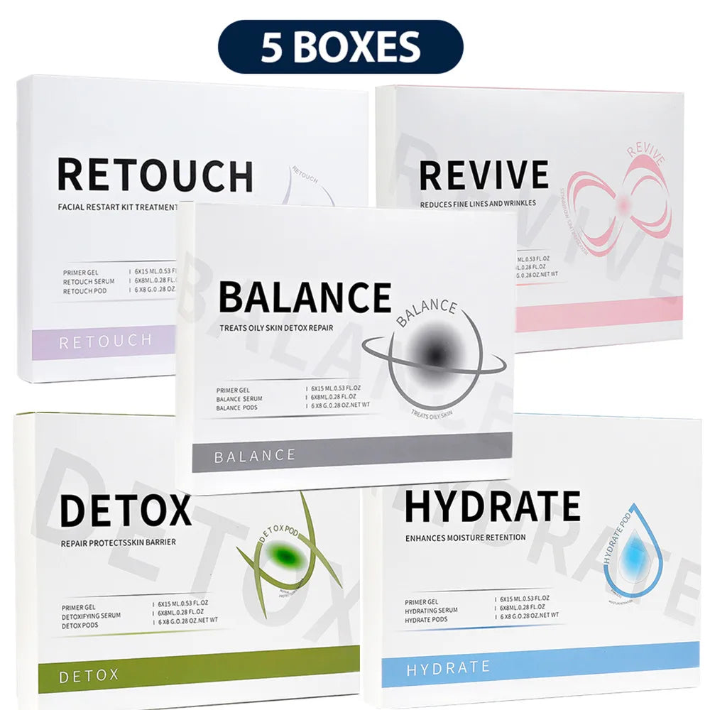 Glam Pod For Aqua Facial Machine CO2 Pods For Bubble Facial Beauty Machine Revive Pods co2 Capsule Gels Facial SPA Skin Clean