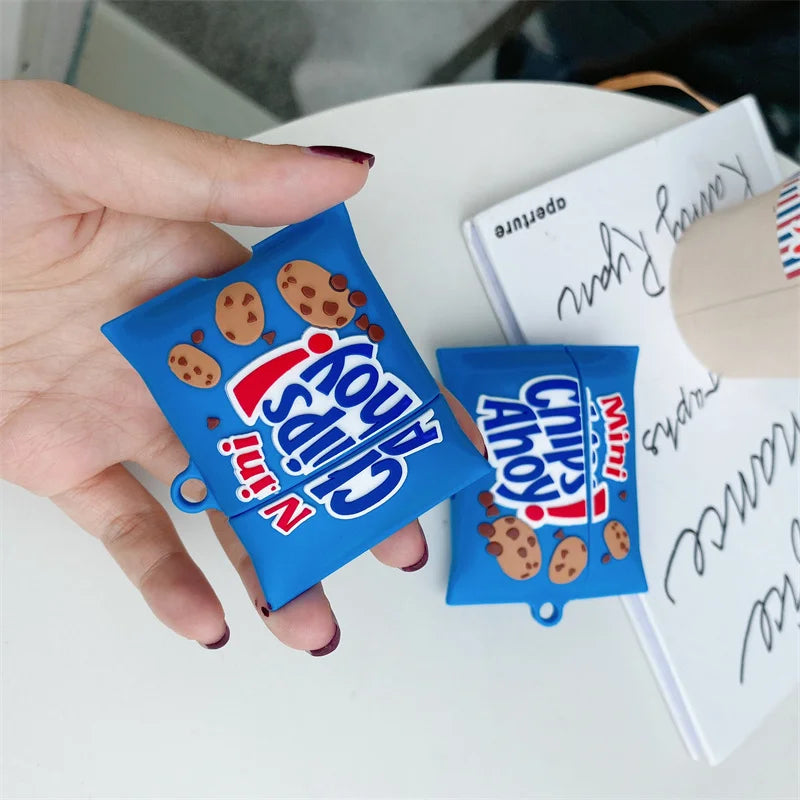 Limited Edition Eco-Friendly Silicone AirPods Pro Case - 3D Cartoon Snacks & Drinks Design