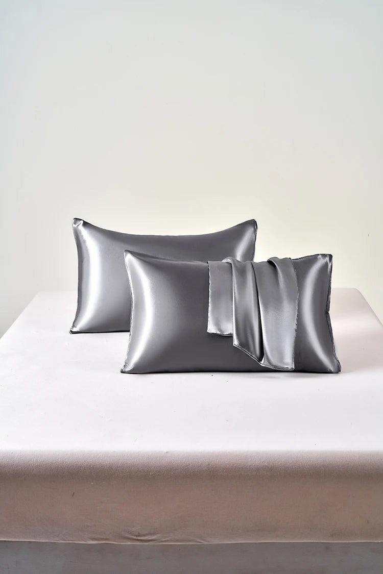 2pcs Satin Pillowcase for Skin and Hair, Satin Pillow Cases Set of 2 Soft Breathable Smooth Cooling Pillow Covers for Sleeping