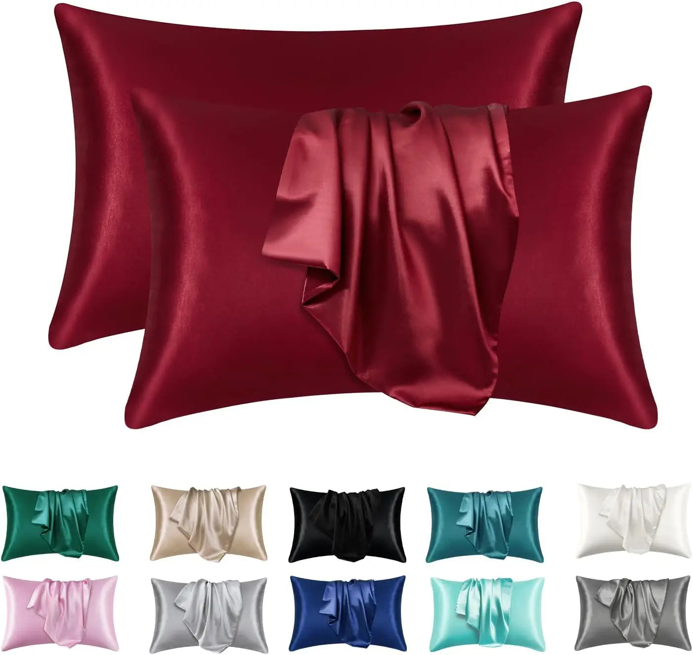 Satin Pillowcase Set (2-Pack) – 100% Polyester Satin