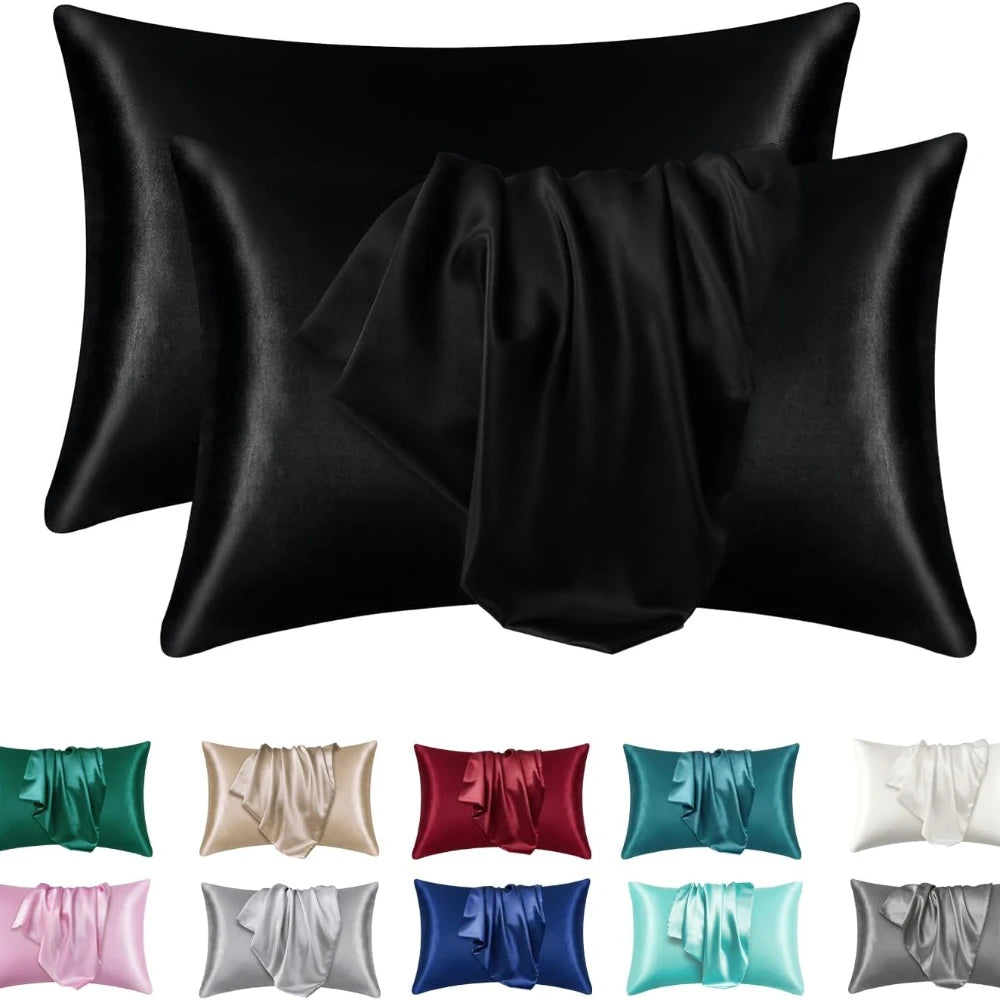 Satin Pillowcase Set (2-Pack) – 100% Polyester Satin