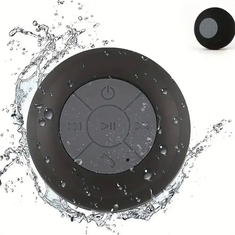 Portable Bluetooth Wireless Waterproof Speaker With Suction Cup Small Stereo For Car Bathroom Mobile Music Listening Device