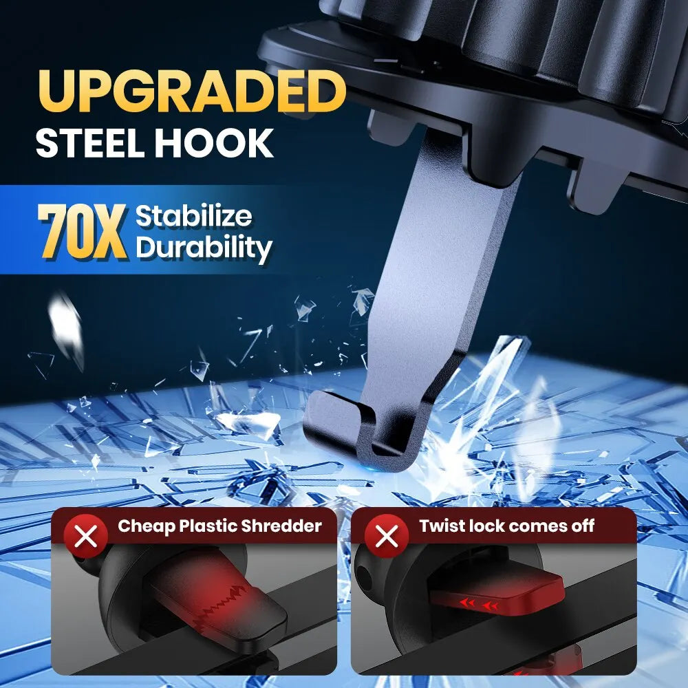 TOPK Magnetic Car Phone Mount in Car Phone Holder Air Vent Magnetic, 6 N52 Magnets Universal Mobile Phone Holders for iPhone 15