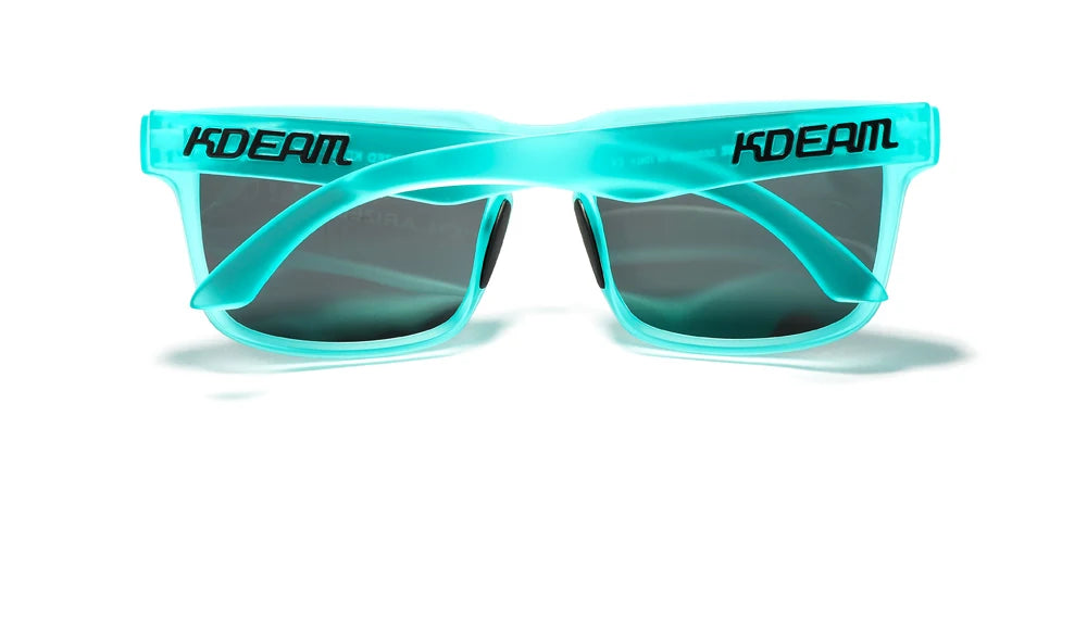 KDEAM Men's Polarized Sunglasses Square Casual Outdoors Sun Glasses Women Unisex Sunglass For Couple With Zipper Case