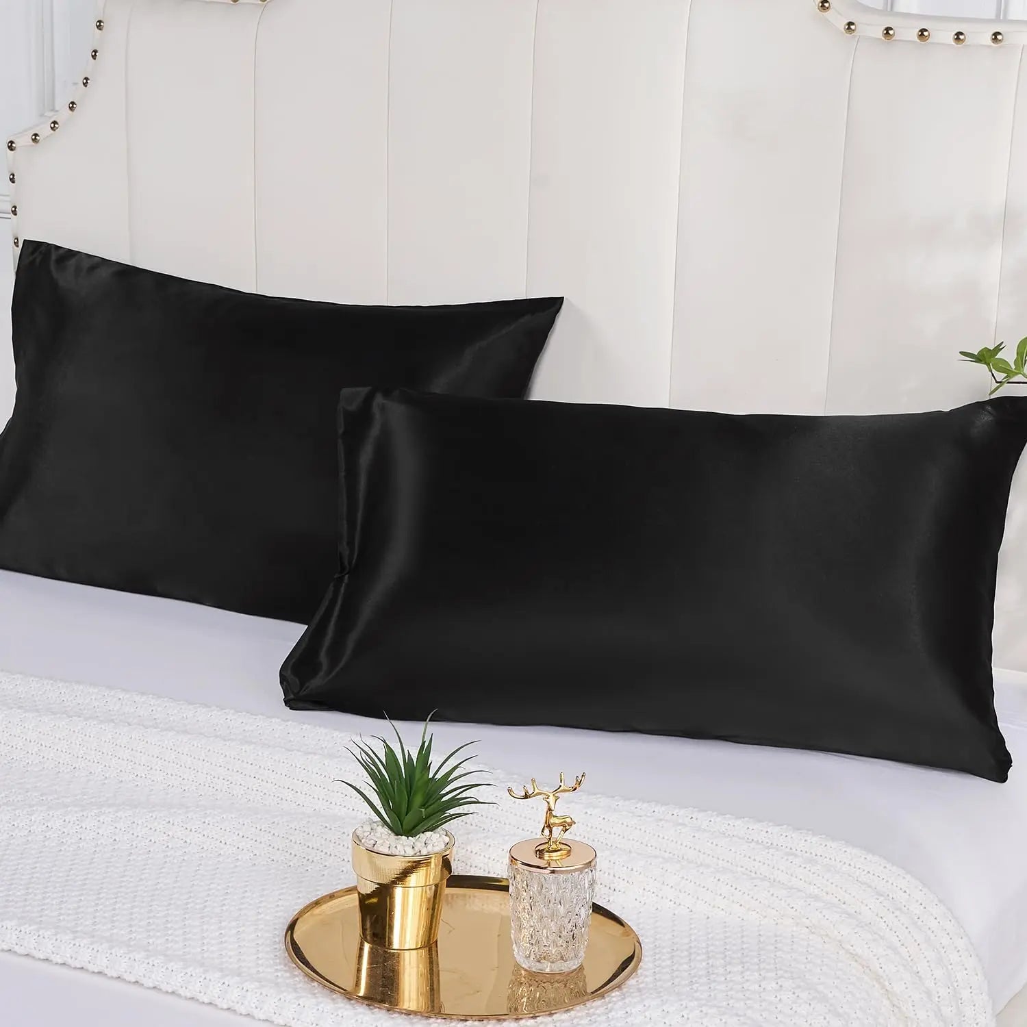 Satin Pillowcase Set (2-Pack) – 100% Polyester Satin