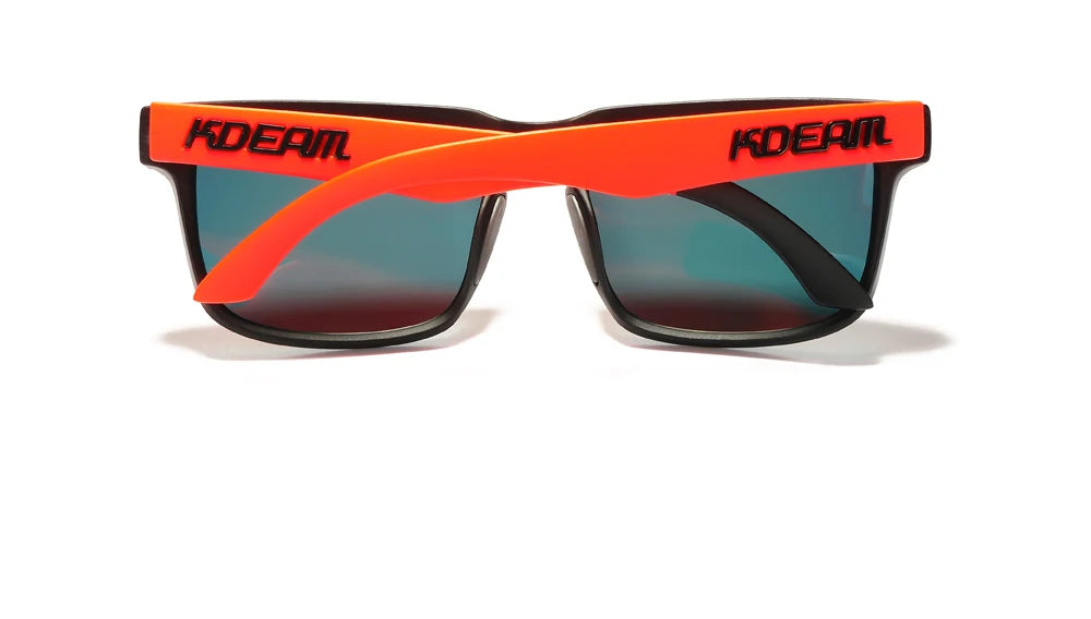 KDEAM Men's Polarized Sunglasses Square Casual Outdoors Sun Glasses Women Unisex Sunglass For Couple With Zipper Case