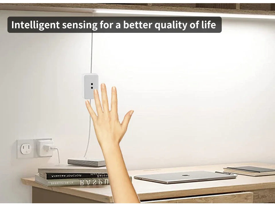 Hand Sweep LED Strip Lights 1M 2M 3M 4M 5M 10M LED Strip with Hand Sweep Motion Sensor Switch for Kitchen Stairs Wardrobe