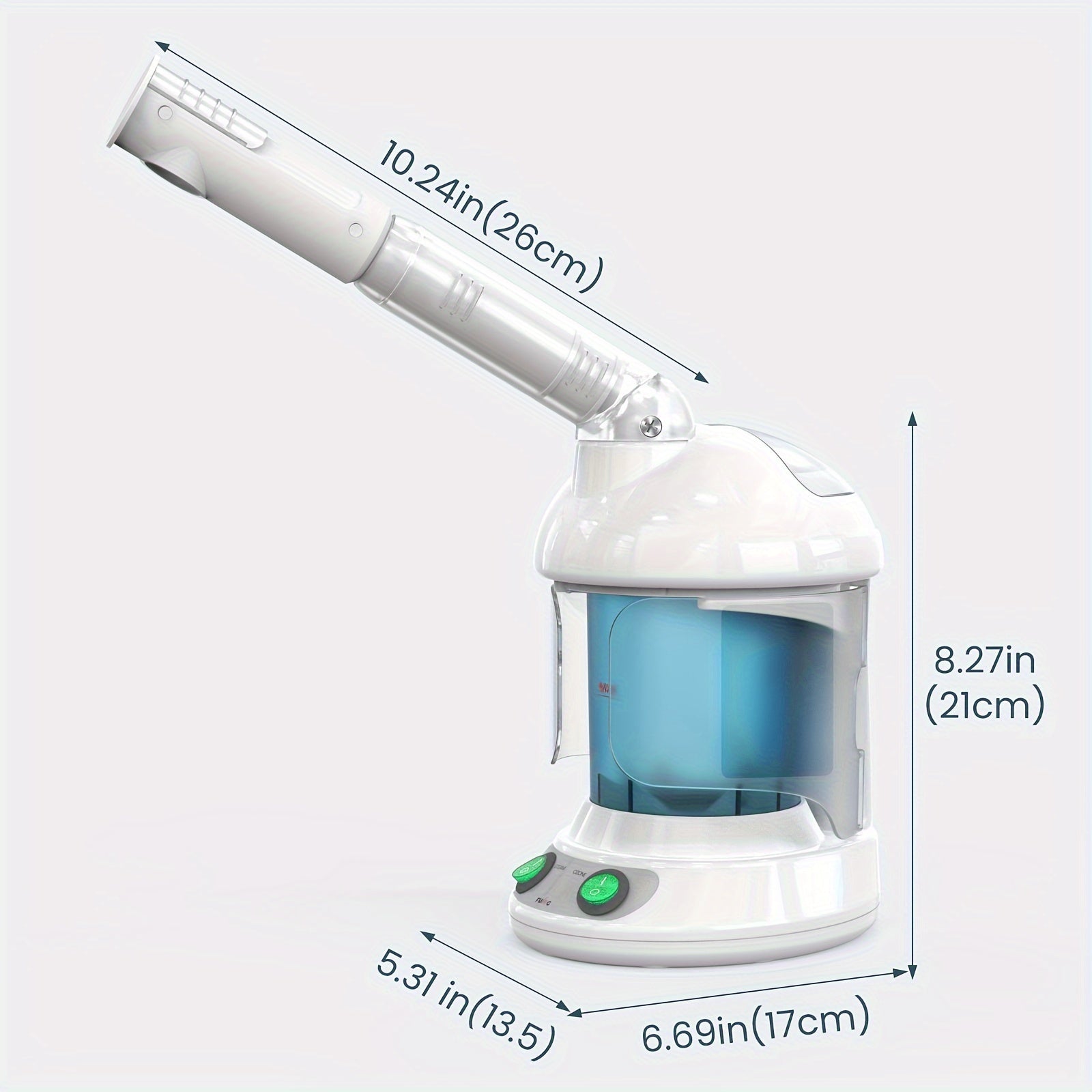 Facial Steamer, Fulog Nano Ionic Face Steamer For Facial Deep Cleaning Home Facial Spa, Portable Facial Steamer With 360° Rotatable Arm And Steel Skin Kits, Personal Care Use At Home Or Salon