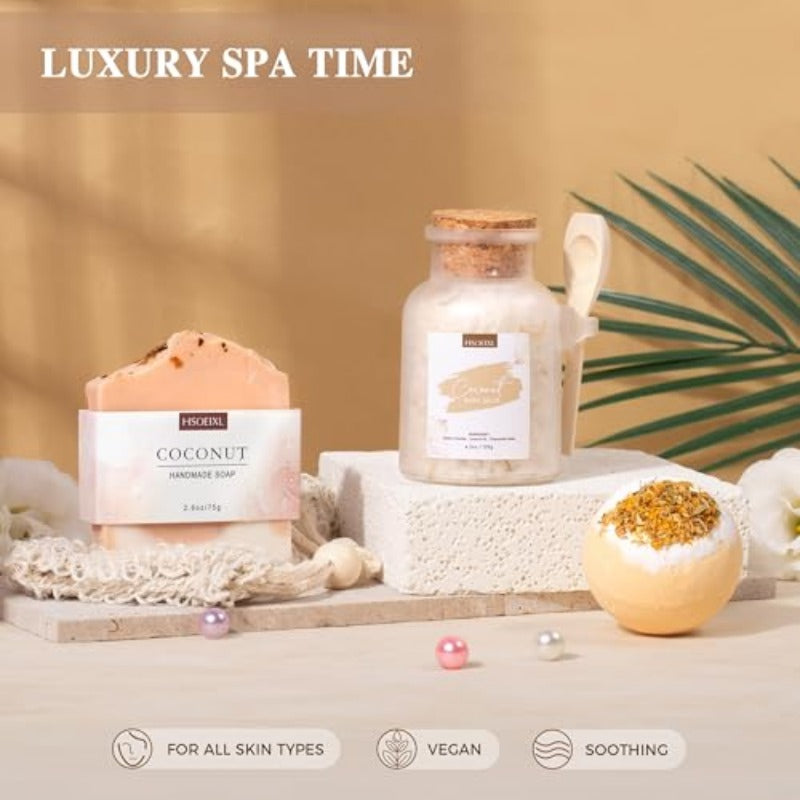 Gifts for Women Bath and Body Gift Basket Set for Women 12 Piece Set of Coconut Home Spa Set for Self Care Mothers Day xing Bath Sets Birthday Christmas Gifts for Mom Sister Her Wife