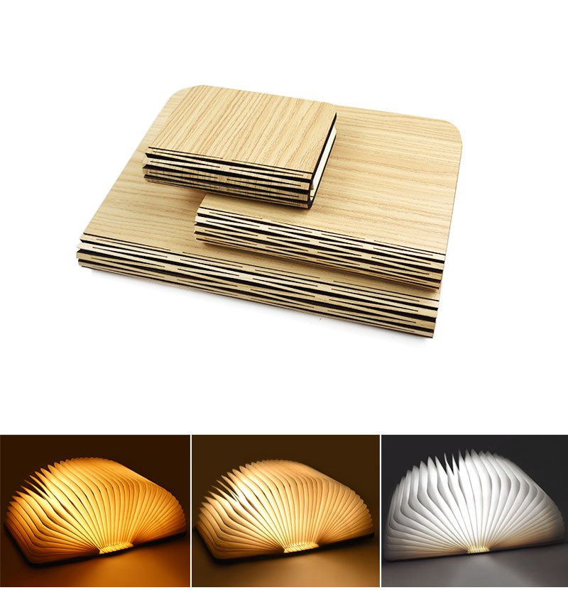 LED Desk Lamp with USB Charging - Foldable Modern Table Lamp, USB-Powered, No Wiring Needed, Compact Design for Bedroom, Office, Shelf, or Gift - Easy Setup