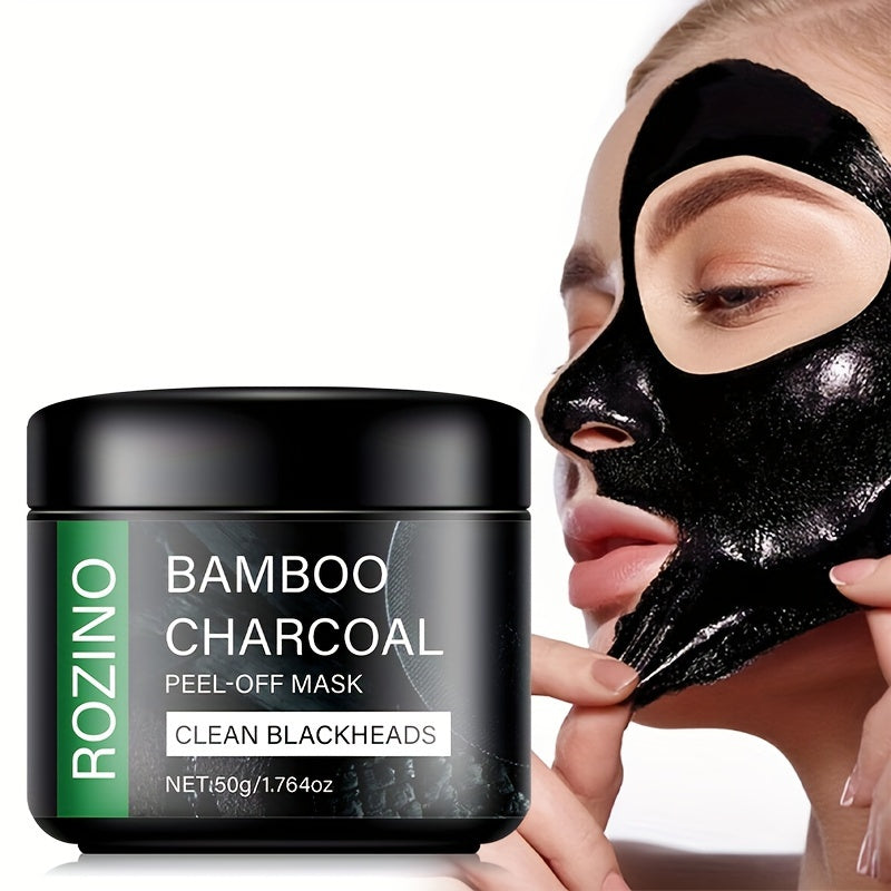 [Natural Face Mask] Rozino Bamboo Charcoal Face Mask | Deep Cleansing, Moisturizing, Blackhead Cleaner, Hypoallergenic, Paraben-Free, Aloe Vera Scented, All Skin Types, Beauty Mask for Clear Skin, Skin Care Mask, Natural Ingr