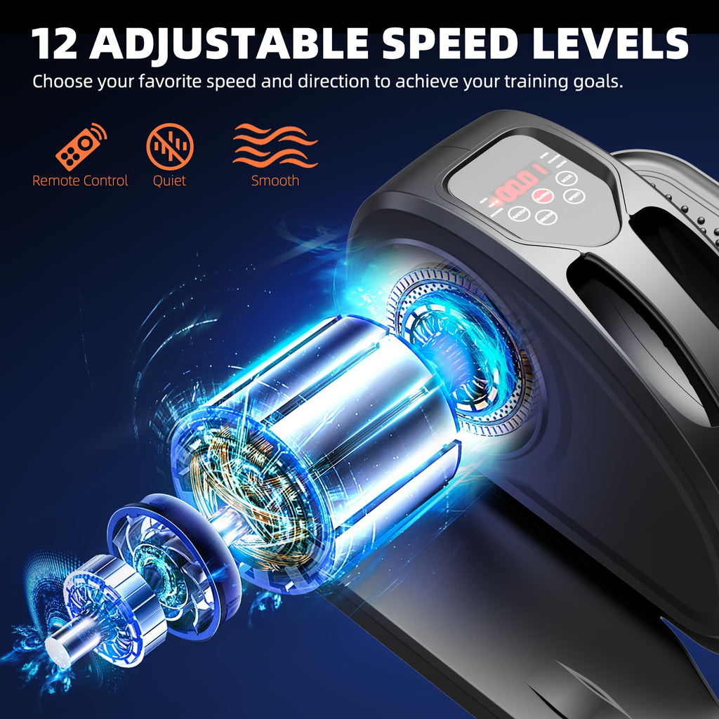 [Portable Elliptical Machine] Quiet & Portable Under Desk Elliptical Machine, Ellipse Leg Exerciser for Seniors Fully Assembled | Electric Seated Pedal Exerciser with Remote Control & 12 Adjustable Speeds