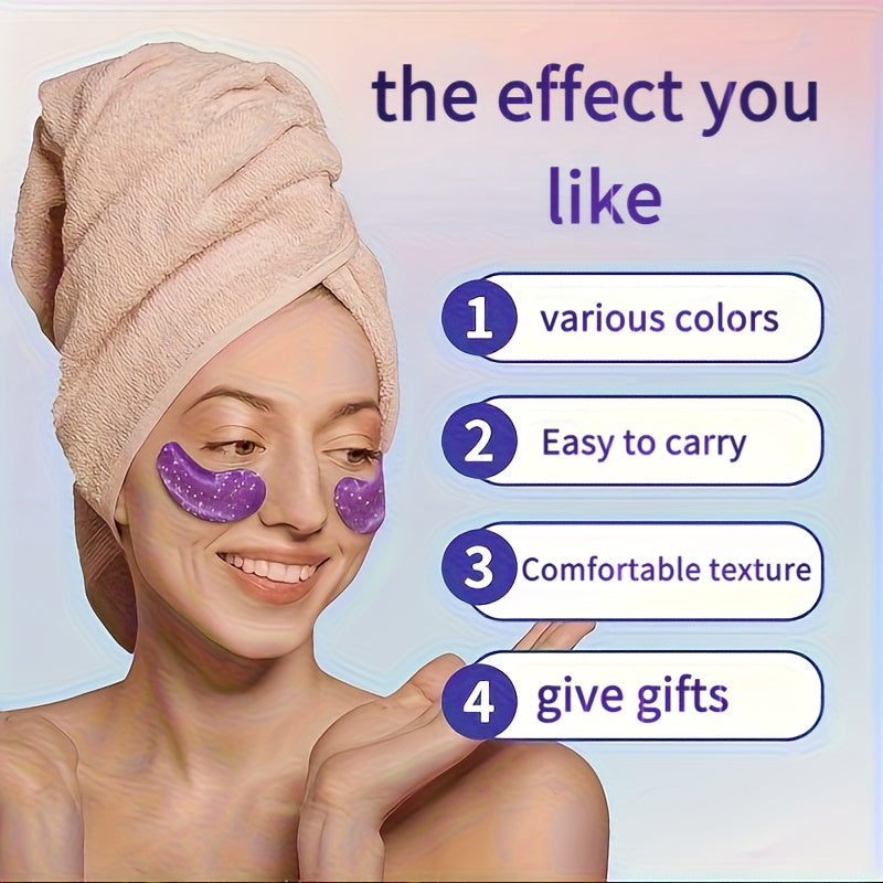 10-Pack 5-Pair Gel Eye Pads with Ice Compress, Summer Cooling Eye Protection Device, Suitable for Men and Women, Eye Comfort, Patches, Gentle Application, Breathable Material, Soft Gel, Refrigerated Eye Patches, Eye Mask, Tra