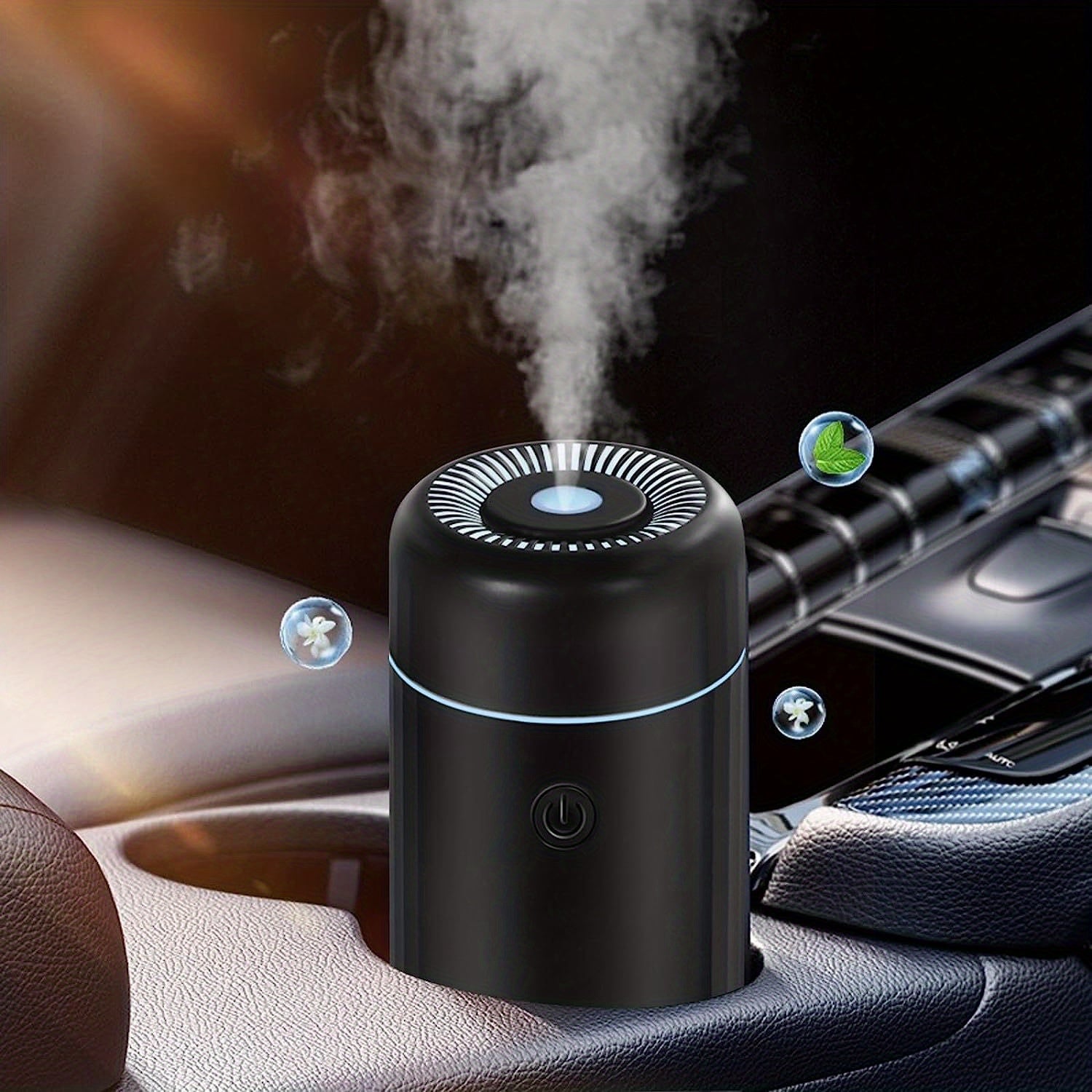 [Portable Car Diffuser] Mini Portable USB Car Diffuser Humidifier | Essential Oil Air Freshener, Cool Mist for Car, Home, Office, Bedroom