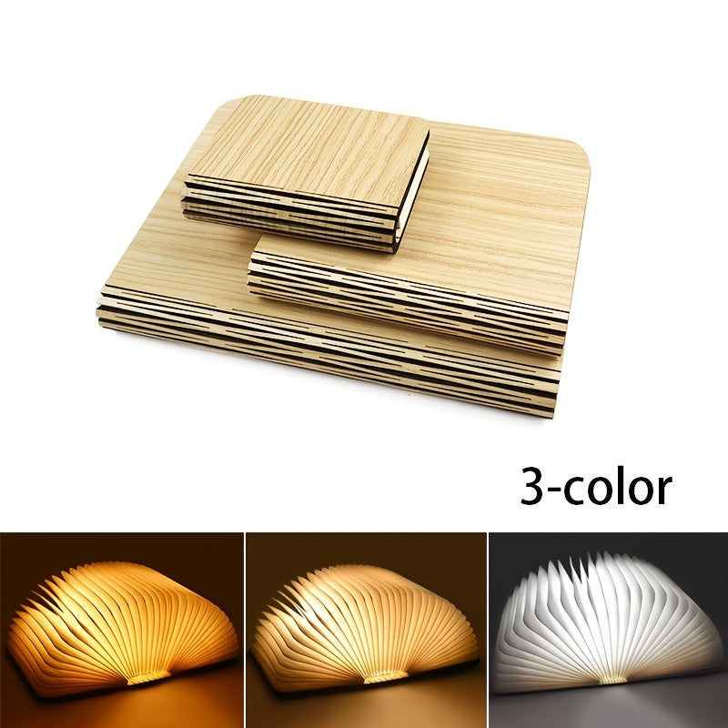 LED Desk Lamp with USB Charging - Foldable Modern Table Lamp, USB-Powered, No Wiring Needed, Compact Design for Bedroom, Office, Shelf, or Gift - Easy Setup