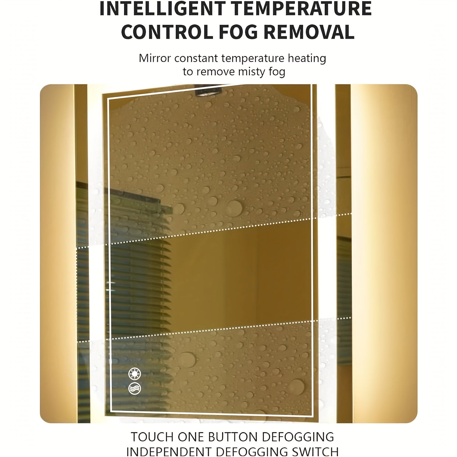 24 X 32'' - 24 X 36'' LED Bathroom Mirror Anti-Fog Smart Mirror Dimmable 3 Colors Front And Backlit Lights LED Mirror For Bathroom Lighted Mirror Vanity Mirror With Lights Wall Mounted Horizontal/Vertical Adjustable Shatter-P