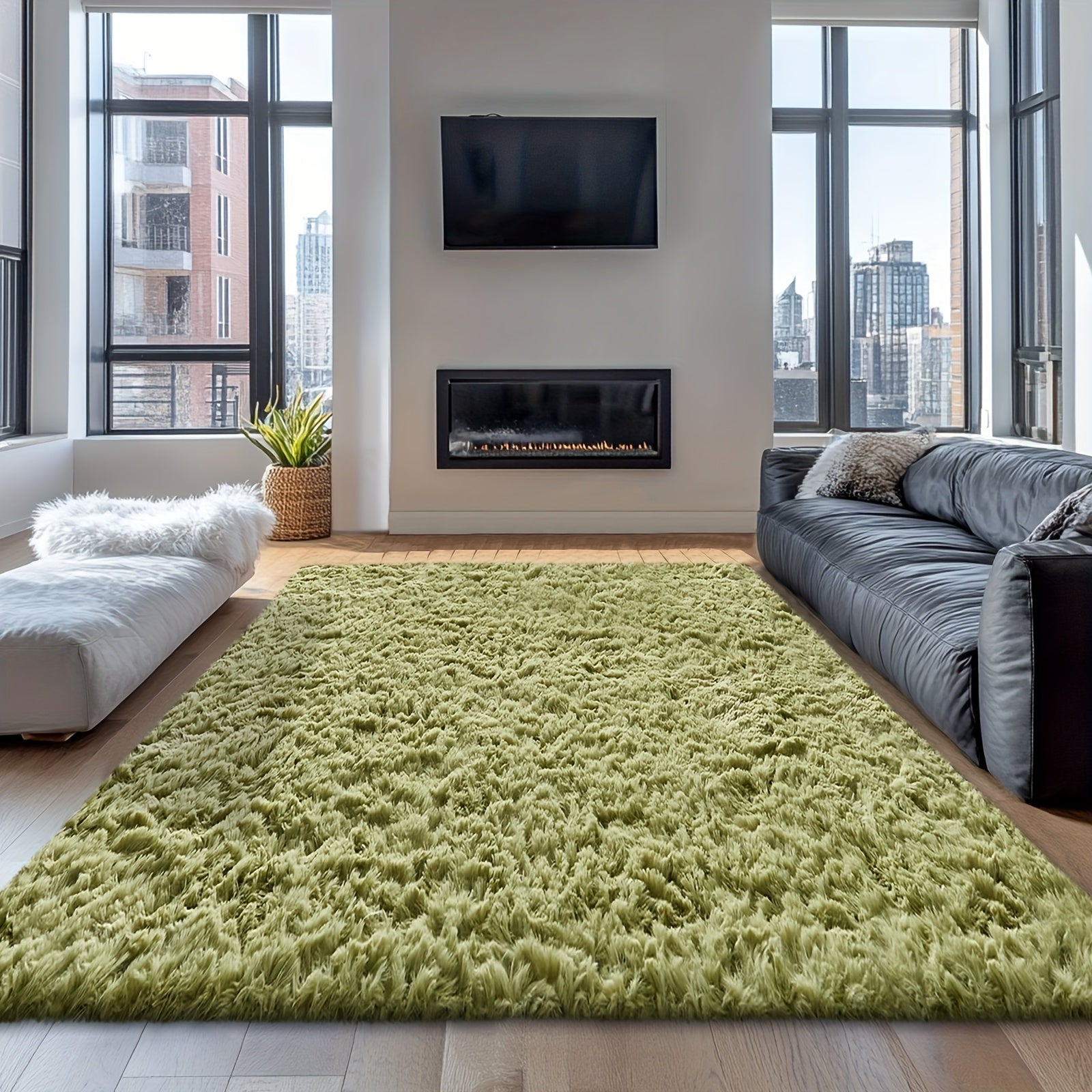 Rugs For Living Room, Super Soft Fluffy Shaggy 8x10 Area Rugs For Bedroom, Cozy Floor Mats, Plush Indoor Carpet For Kitchen, Faux Fur Rug For Room, Home Decor, Housewarming Gift, Door Mat