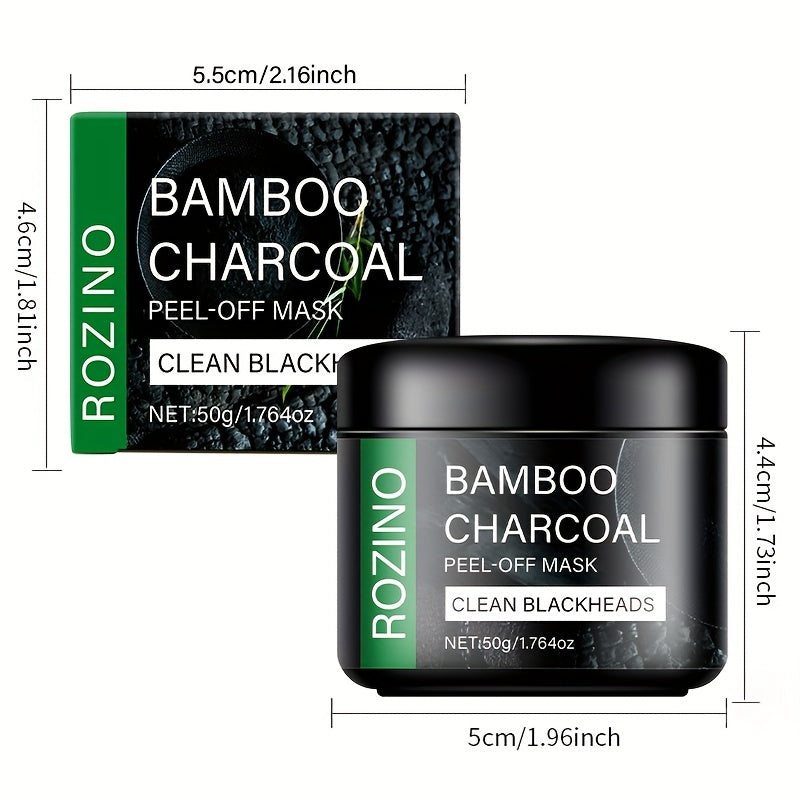 [Natural Face Mask] Rozino Bamboo Charcoal Face Mask | Deep Cleansing, Moisturizing, Blackhead Cleaner, Hypoallergenic, Paraben-Free, Aloe Vera Scented, All Skin Types, Beauty Mask for Clear Skin, Skin Care Mask, Natural Ingr