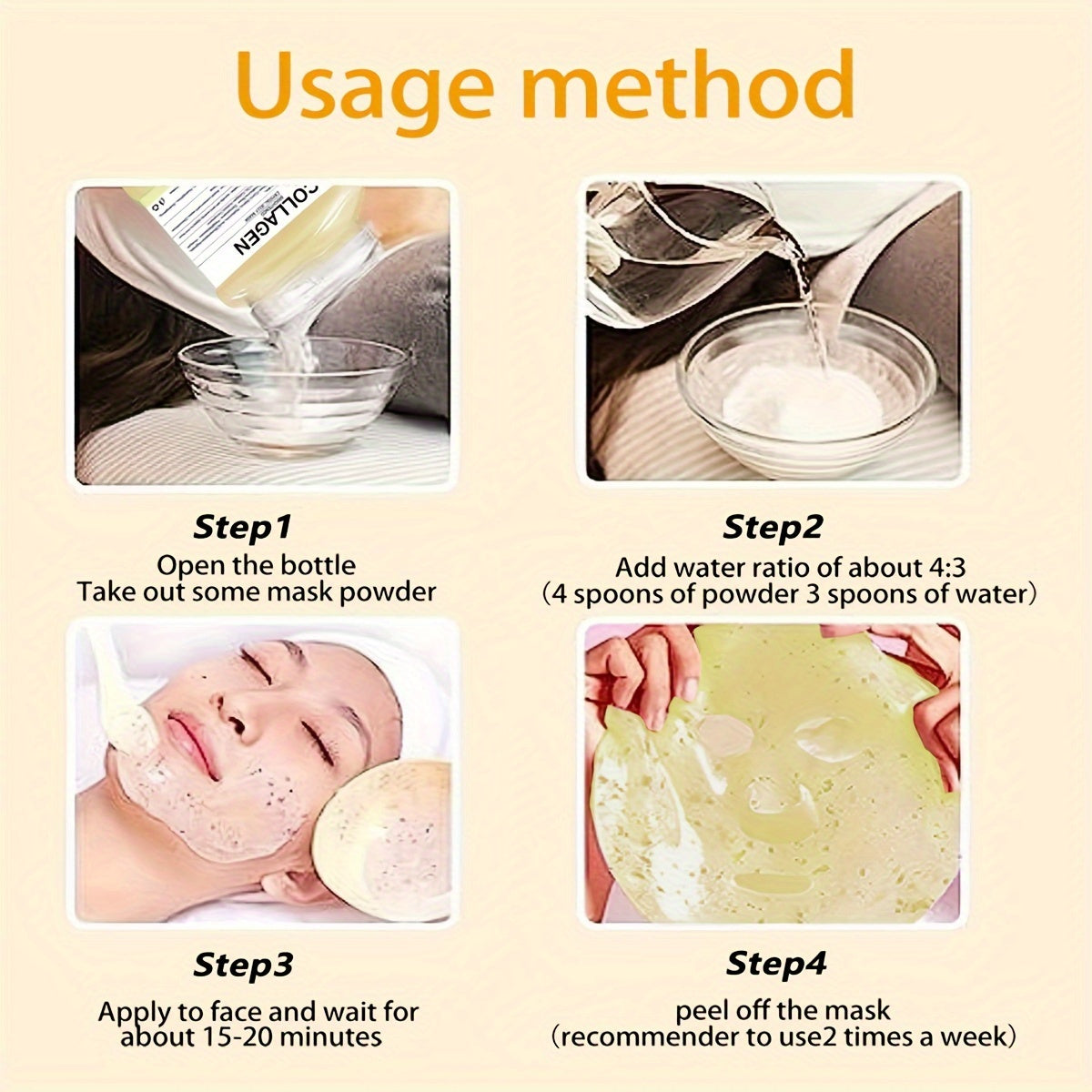 LANIMPRESS Collagen Jelly Mask - Natural Gel Hydro Face Mask, -Off Hydro Jelly for All Light Beige Types, Moisturizing &, Alcohol-Free, Unscented, for all Light Beige Types, Collagen Face Mask, Skincare Routine, Skincare Love