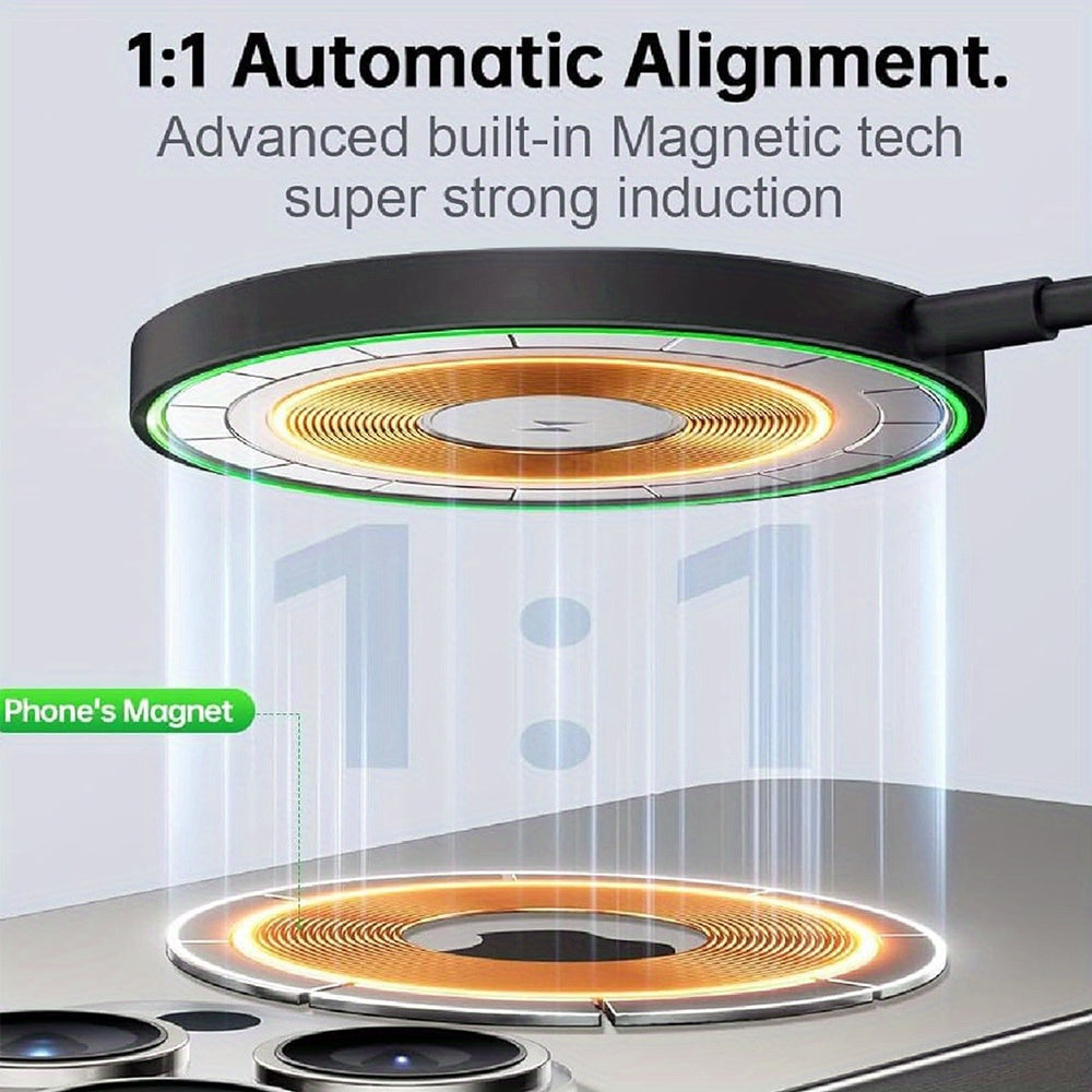 [Magnetic Wireless Charger] 15W Magnetic Wireless Charger for Apple iPhone17 16 15 14 13 12 11 Pro Max 13Mini Macsafe Wireless Charging on Induction Back Case