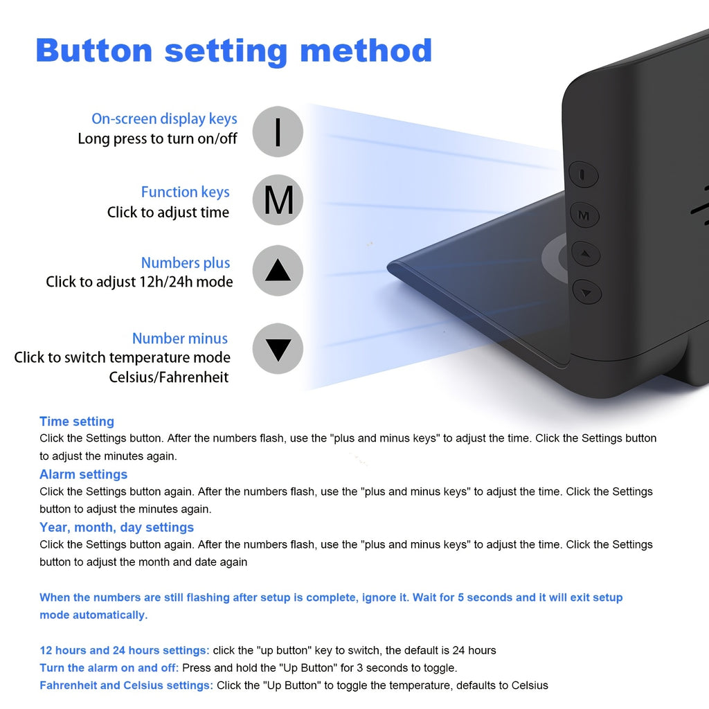 [Wireless Charger] 3in 1 Wireless Charger, Time Temperature Display, Alarm Clock for Bedroom Desk, Charging Dock Station for iPhone 16 15 14 13 12 11 Pro Max/Mini/Plus/XR/X/8 AirPods 2/3/4/Pro/Pro 2, AirPods 4/3/Pro/2, for Sa