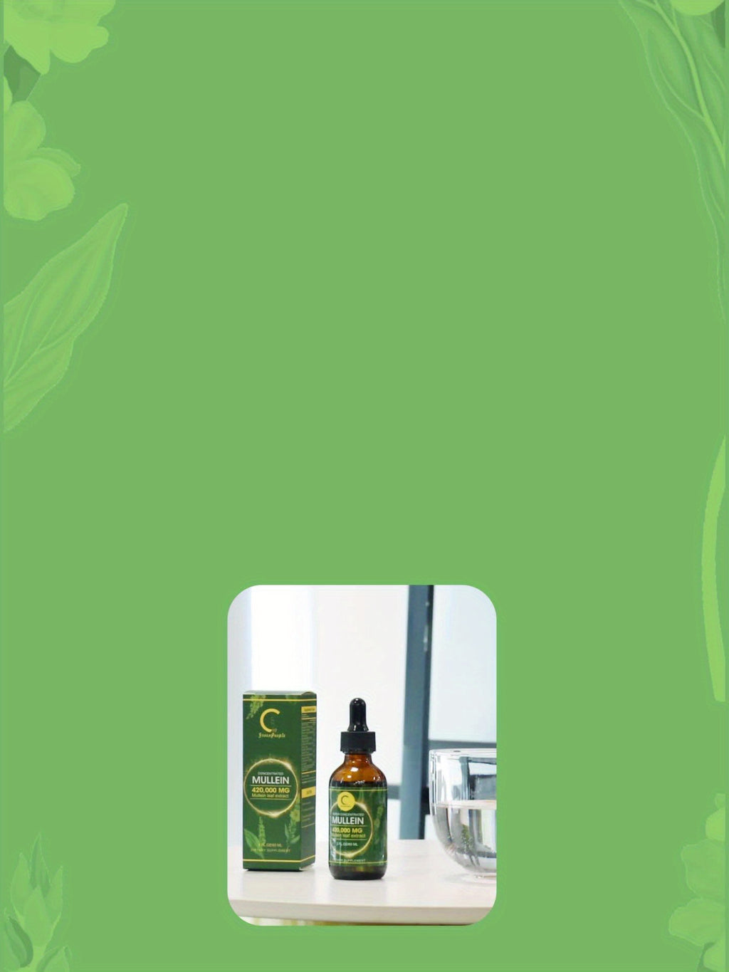 GPGP Greenpeple Mullein Drops For Lungs - for lung Health - Mullein Leaf Liquid Tincture, Support Respiratory, Immune, Digestive System Support, Natural Herbal Supplement, 2 FL OZ/60 ML