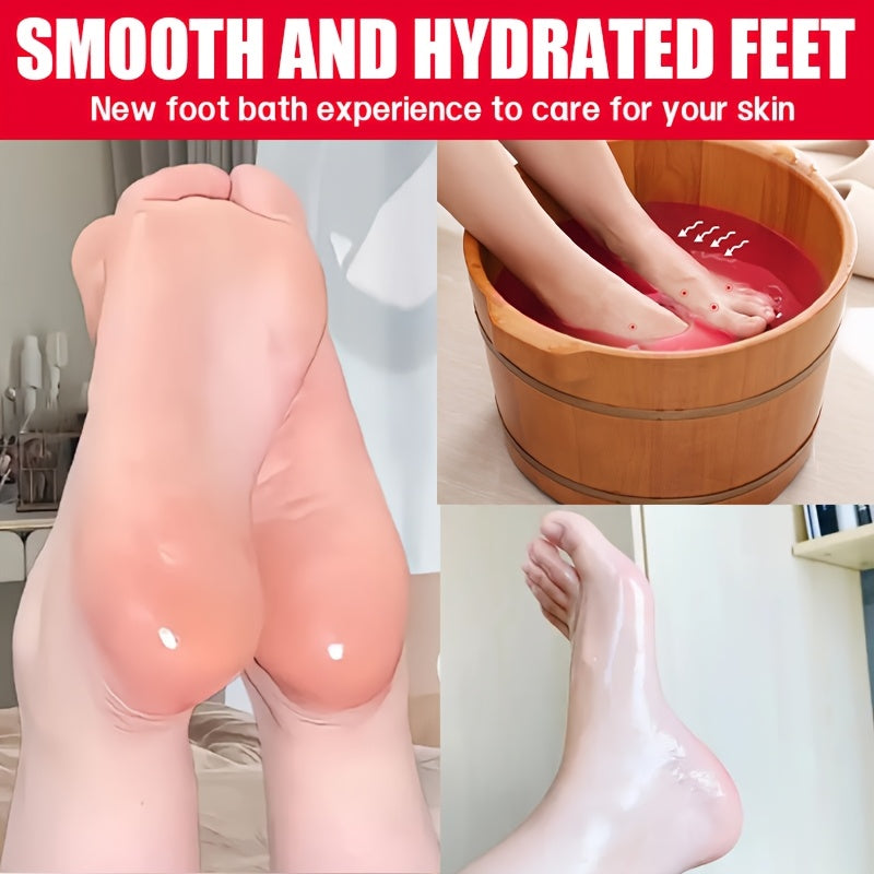 ROZINO Rose-Infused Sea Salt Foot Soak - 60g, Deep Cleansing & Moisturizing Bath Bomb for Dry, Cracked Feet - Perfect Gift for Women