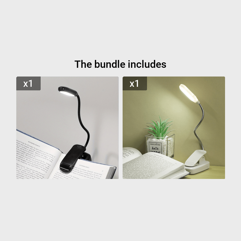 [Desk Lamp For Home & Workspace] 1pc Adjustable LED Desk Lamp with Clip | Battery-Powered, Push Button Control | Ergonomic for Reading, Bedside, Office | Modern Minimalist Lighting