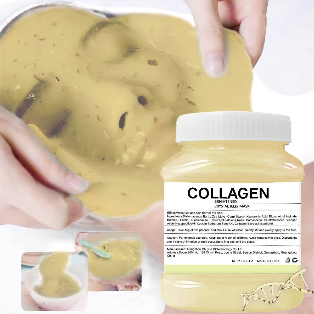 LANIMPRESS Collagen Jelly Mask - Natural Gel Hydro Face Mask, -Off Hydro Jelly for All Light Beige Types, Moisturizing &, Alcohol-Free, Unscented, for all Light Beige Types, Collagen Face Mask, Skincare Routine, Skincare Love